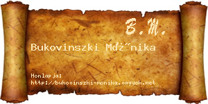 Bukovinszki Mónika névjegykártya
